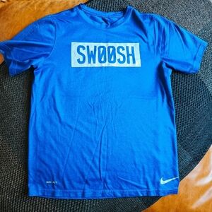 3/$20 Nike Boys Blue “SWOOSH”  Dri-Fit Graphic Tee (Size L)